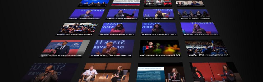多个屏幕显示许多人参与虚拟流媒体活动